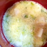 豆腐とあおさの卵スープ